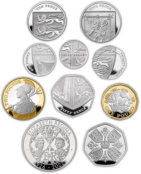 Her Majesty Queen Elizabeth II 2022 UK Silver Proof Memorial Coin Set