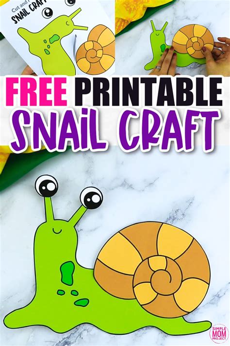 Free Printable Snail Craft Template Simple Mom Project