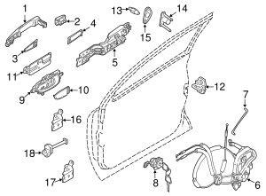 Nissan Murano Door Lock Operating Rod Gr A Quirkparts