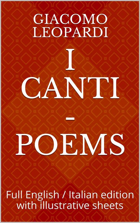 I Canti Poems Full English Italian Edition With Illustrative