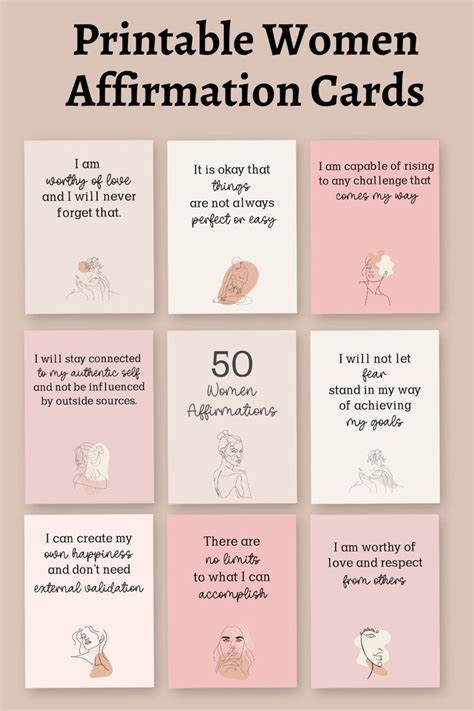 Daily Affirmation Printable Affirmation Cards Mental Health Self Love