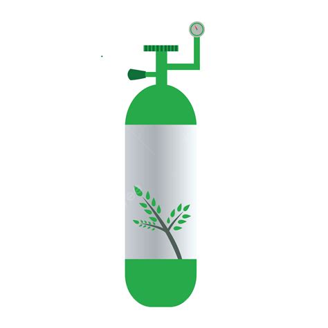 Oxygen Cylinder Vector Design Images Green Oxygen Cylinder Vector