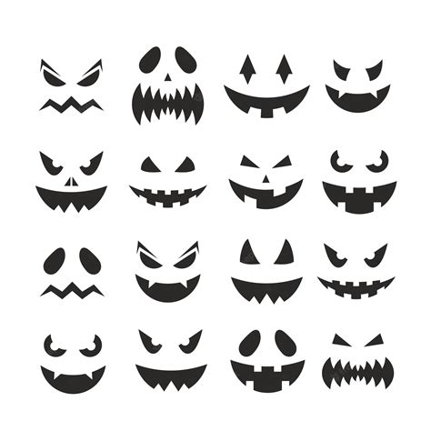 Pumpkin Faces Clip Art Library