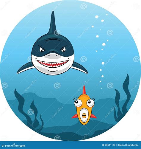 Shark Eating Fish Clipart Cartoon