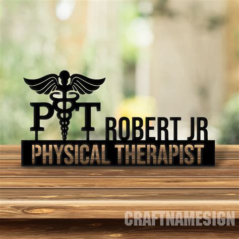 Craftnamesign Custom Doctor Therapy Wooden Desk Name Plate Physical