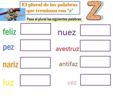 268112 Plural De Palabras Terminadas Con Z