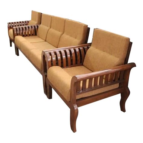 4 Seater Teak Wood Brown Wooden Sofa Set For Home At Rs 30000 Set In