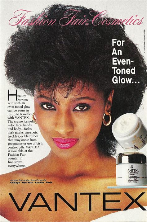 Model Lavon Evans Fashion Fair Cosmetics Vantex Advertisement I99i Vintage Makeup Ads