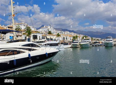 Exclusive yacht harbour of Puerto Banús Marbella Costa del Sol