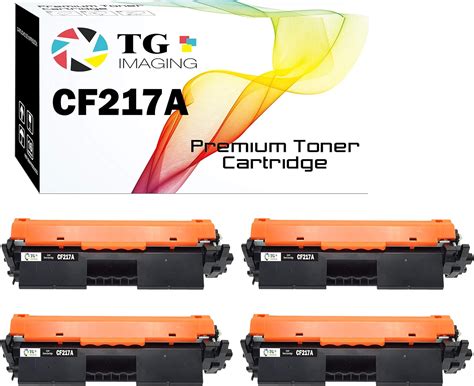 Amazon 4 Black Set TG Imaging Compatible CF217A Toner Cartridge