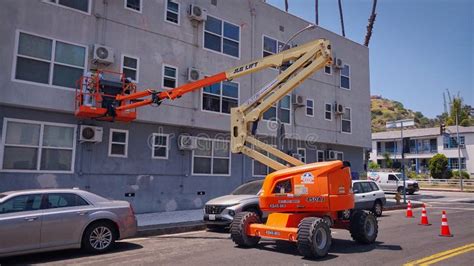 Jlg Industries Aj Articulated Boom Lift Editorial Stock Image