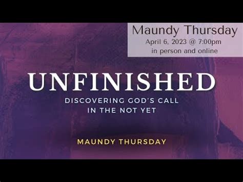 Maundy Thursday Live Stream April 6 2023 YouTube