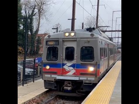 SEPTA Regional Rail Cynwyd Line Silverliner V Train 717 Action At