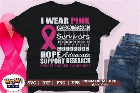 I Wear Pink Svg Breast Cancer Awareness Svg