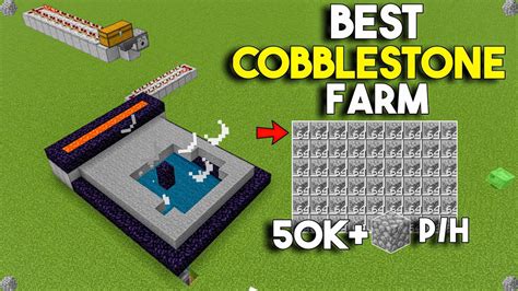 BEST COBBLESTONE FARM IN MINECRAFT BEDROCK 1 20 MCPE X BOX CONSOLE PS4