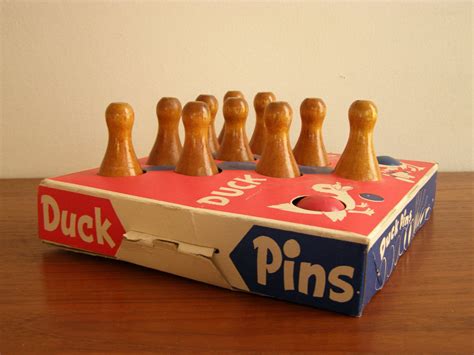 Vintage Duck Pins Toy Bowling Set By J Pressman And Co Nyc Etsy