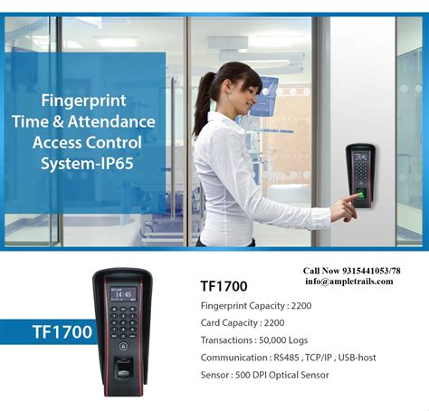 Waterproof Fingerprint Time Attendance And Access Control Terminal Tf