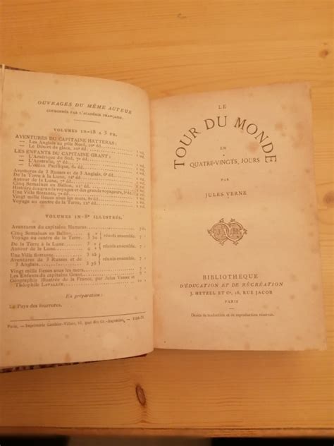 Le Tour Du Monde En Quatre Vingts Jours By Jules Verne Bon Couverture