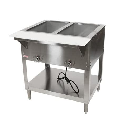 Kratos 28W 109 NSF Commercial 120V Electric Steam Table Hot Food Table 2 Wells Stationary