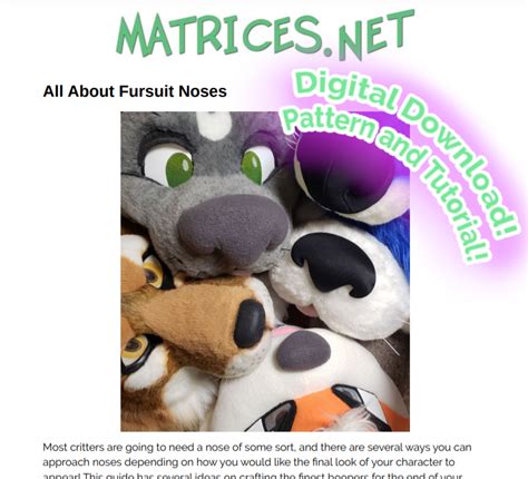 Pattern And Tutorial All About Fursuit Noses