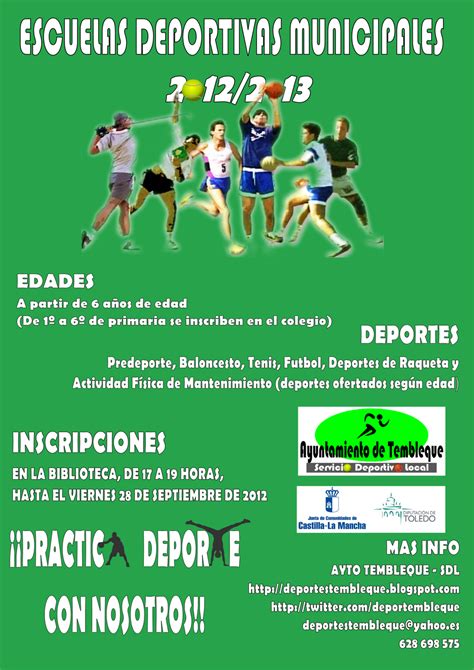 Abierto Plazo De Inscripcion Para Las Escuelas Deportivas 2012 2013