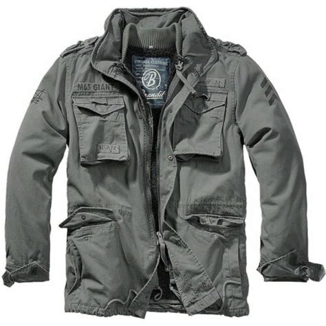 Brandit Warme Winter Jacke Parka Army Feld M Teddyfell Feld Giant