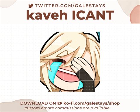 Genshin Impact Kaveh Icant Emote Sticker Pay To Use Gale S Ko