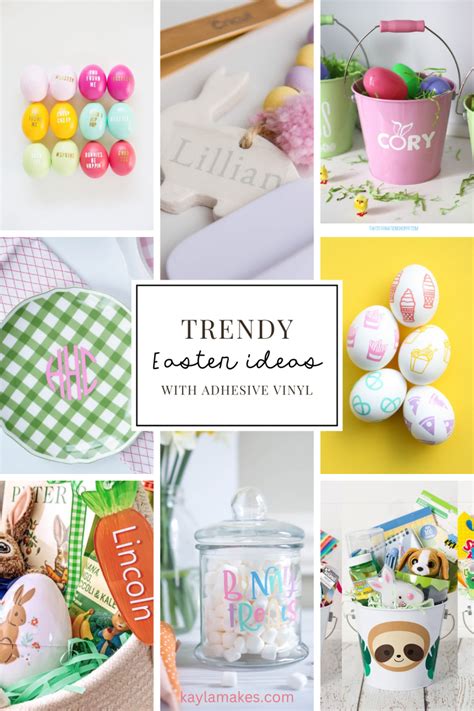 Trendy Easter Projects With Adhesive Vinyl Kayla Makes