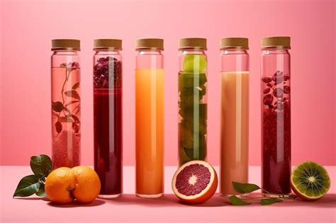 Premium Photo Squeezed Natural Juices Collage