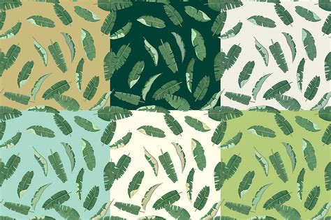 Tropical Banana leaf Patterns set on Behance