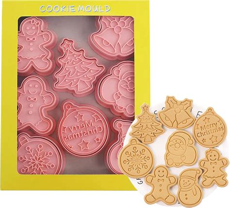 8 Pezzi Formine Biscotti Natale 3D Tagliabiscotti Natale Plastica