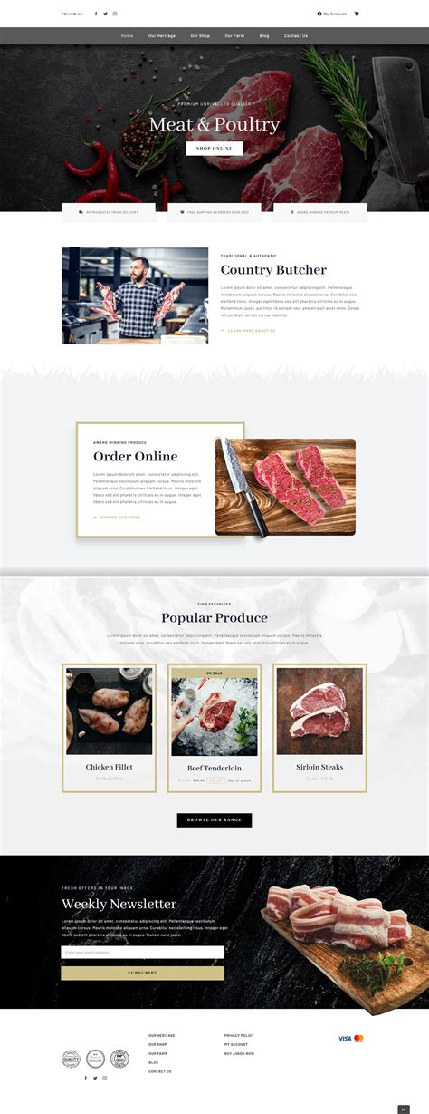 Country Butcher Website :: Behance