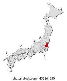 Map Japan Ibaraki Stock Vector (Royalty Free) 432164350 | Shutterstock