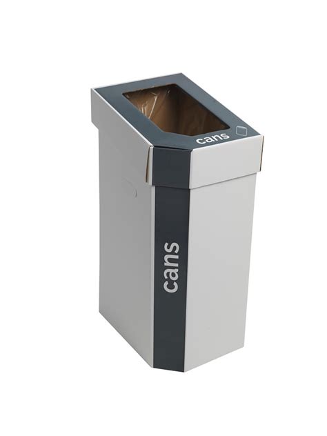 Cardboard Recycling Bins - Set of 5 supplied with clear plastic liners