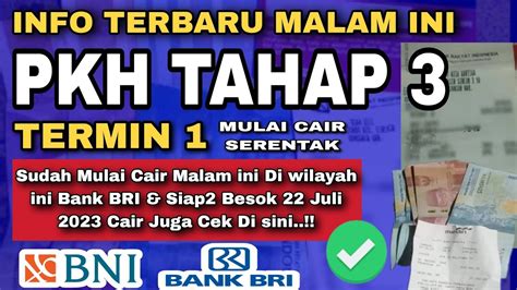 Update Cair Malam Ini Pkh Tahap Termin Di Daerah Ini Bank Bri