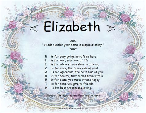 Elizabeth | Unique Name Creator