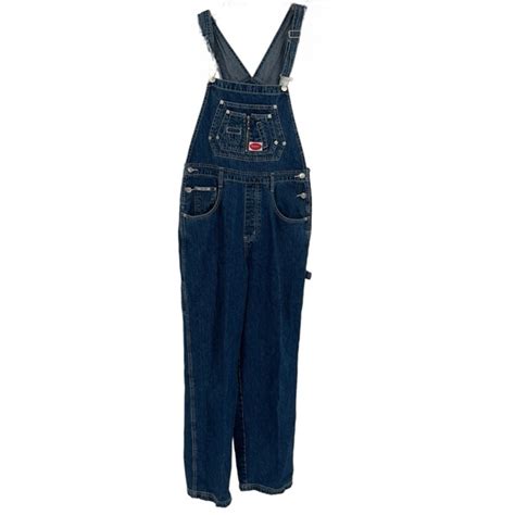 Revolt Jeans Jeans Revolt Bib Overalls Womens Size Large Denim Blue