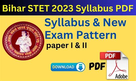 Bihar Stet Syllabus Pdf Check New Exam Pattern Here