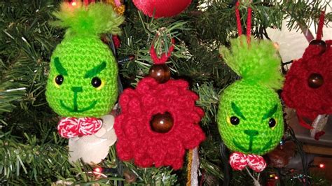 Grinch esfera amigurumi para adorno navideño YouTube