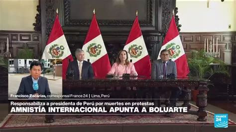 Informe desde Lima Amnistía Internacional señala a presidenta peruana