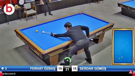 Ferhat Zba Vs Serdar G M T Rk Ye Cushion Billiards Championship