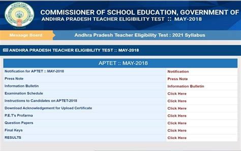 APTET 2021 Syllabus Exam Pattern Released Notification To Release Soon