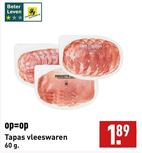 Tapas Vleeswaren 60 G Aanbieding Bij ALDI