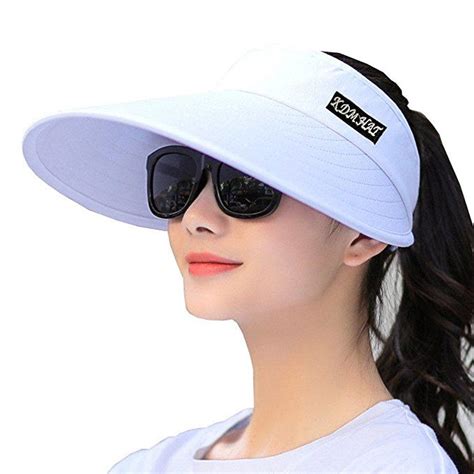 Sun Visor Hats Women 5 5 Large Brim Summer Uv Protection Beach Cap