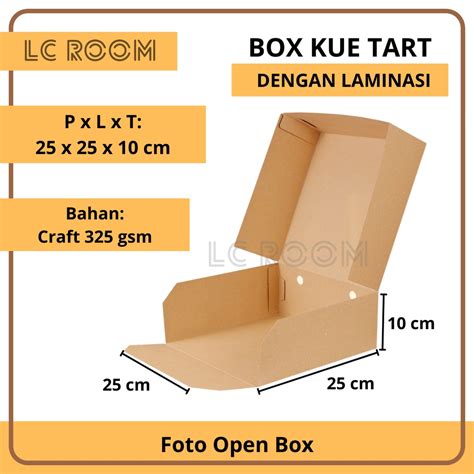 Jual Paper Box Tart Dos Kotak Kue Kraft Coklat Food Grade Big Box