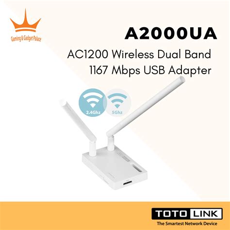 TOTOLINK A2000UA AC1200 Mu Mimo Wireless Dual Band Wifi USB Adapter