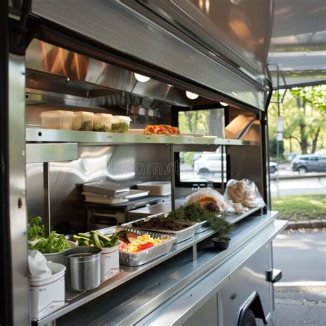 Modern Food Truck Interior stock photo. Image of setup - 311936806