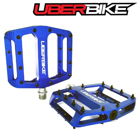 Uberbike Flatout MTB Flat Pedals Blue