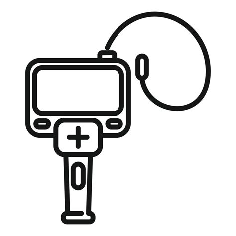 Endoscope Camera Icon Outline Vector Medical Inspection