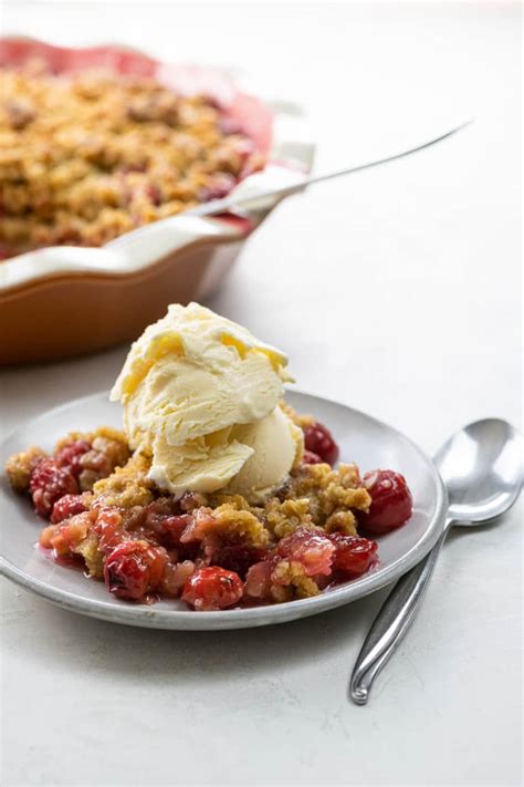 Sour Cherry Crisp Easy Make Ahead Dessert Umami Girl